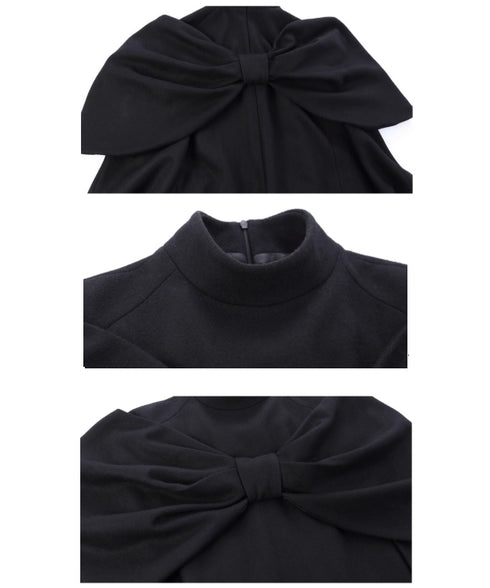 Bow Cape Wool Blend Top